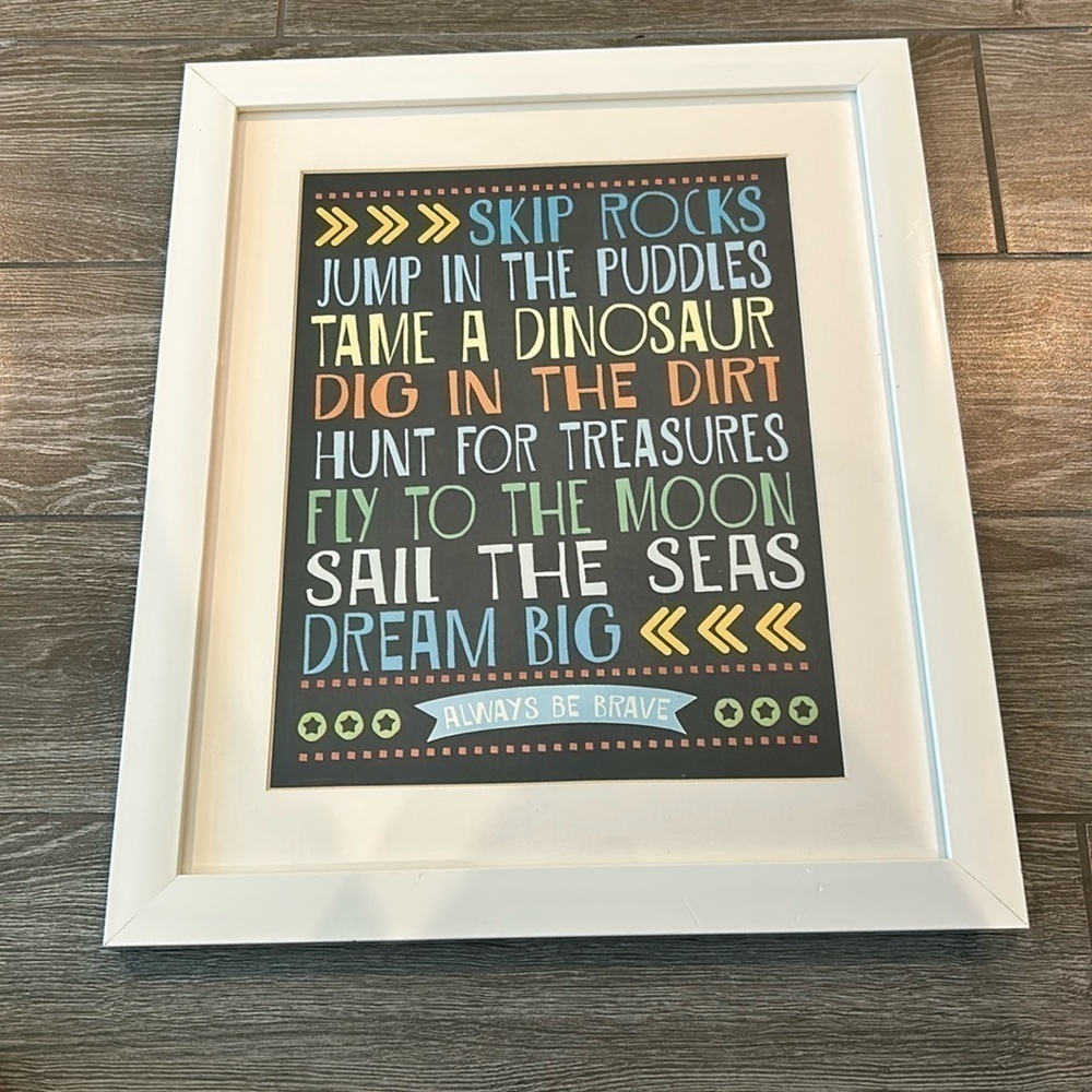 Skip Rocks By Jo Moulton - Wall Art Framed Print Print Multi-Color 19”x 18”